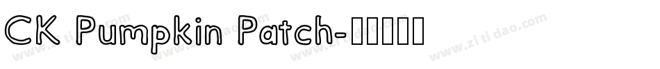 CK Pumpkin Patch字体转换